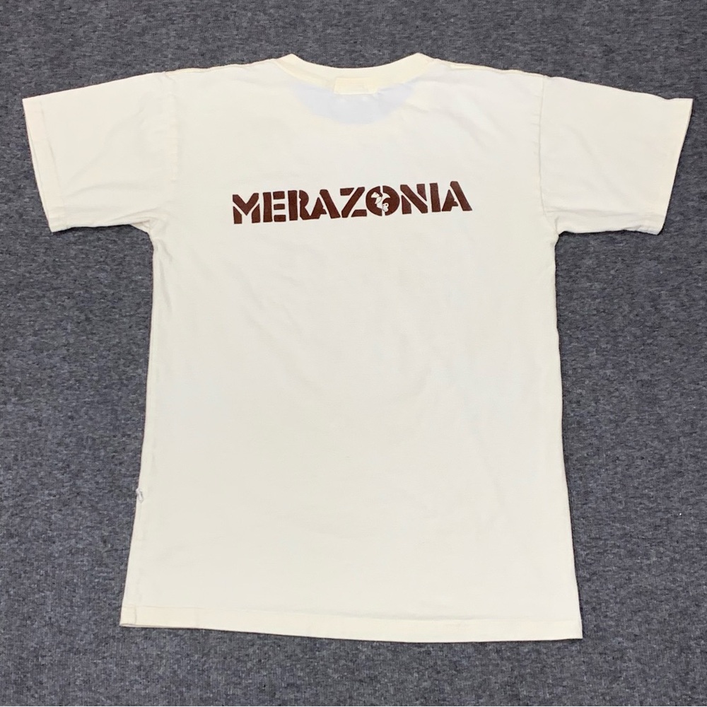 Vintage Merazonia Wildlife Refuge Animal Stool Cream Nature Tee Small - Picture 3 of 7